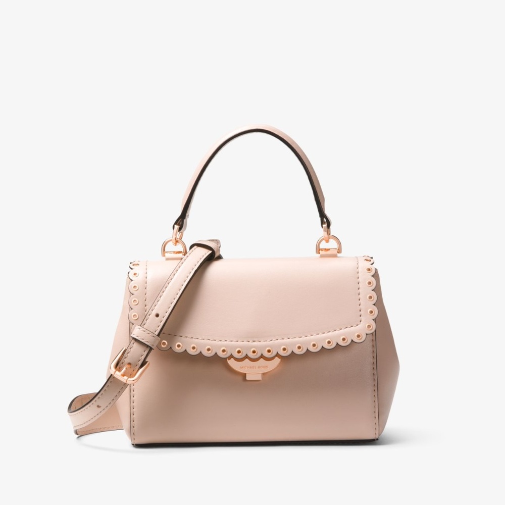 MICHAEL KORS Ava Soft Pink Scalloped Leather bag